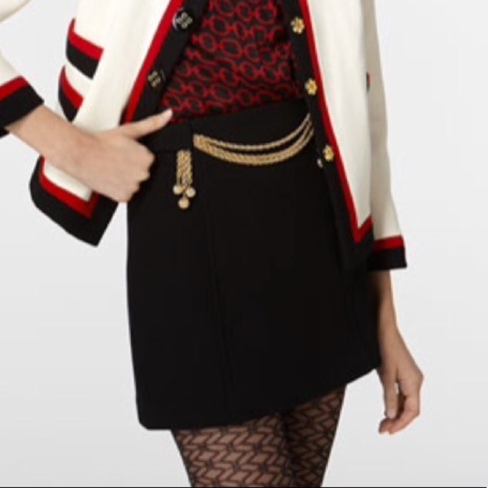 Milly black mini skirt